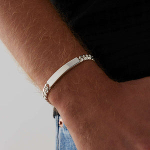 Najo Bracelets Najo Cuban Men’s ID Chain Bracelet – Sterling Silver