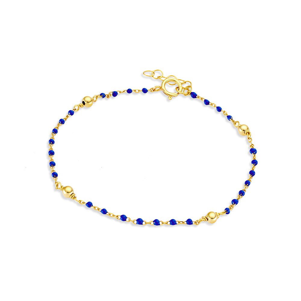 Duo Jewellery Bracelets Yellow Gold / Navy Lola Enamel Bracelet