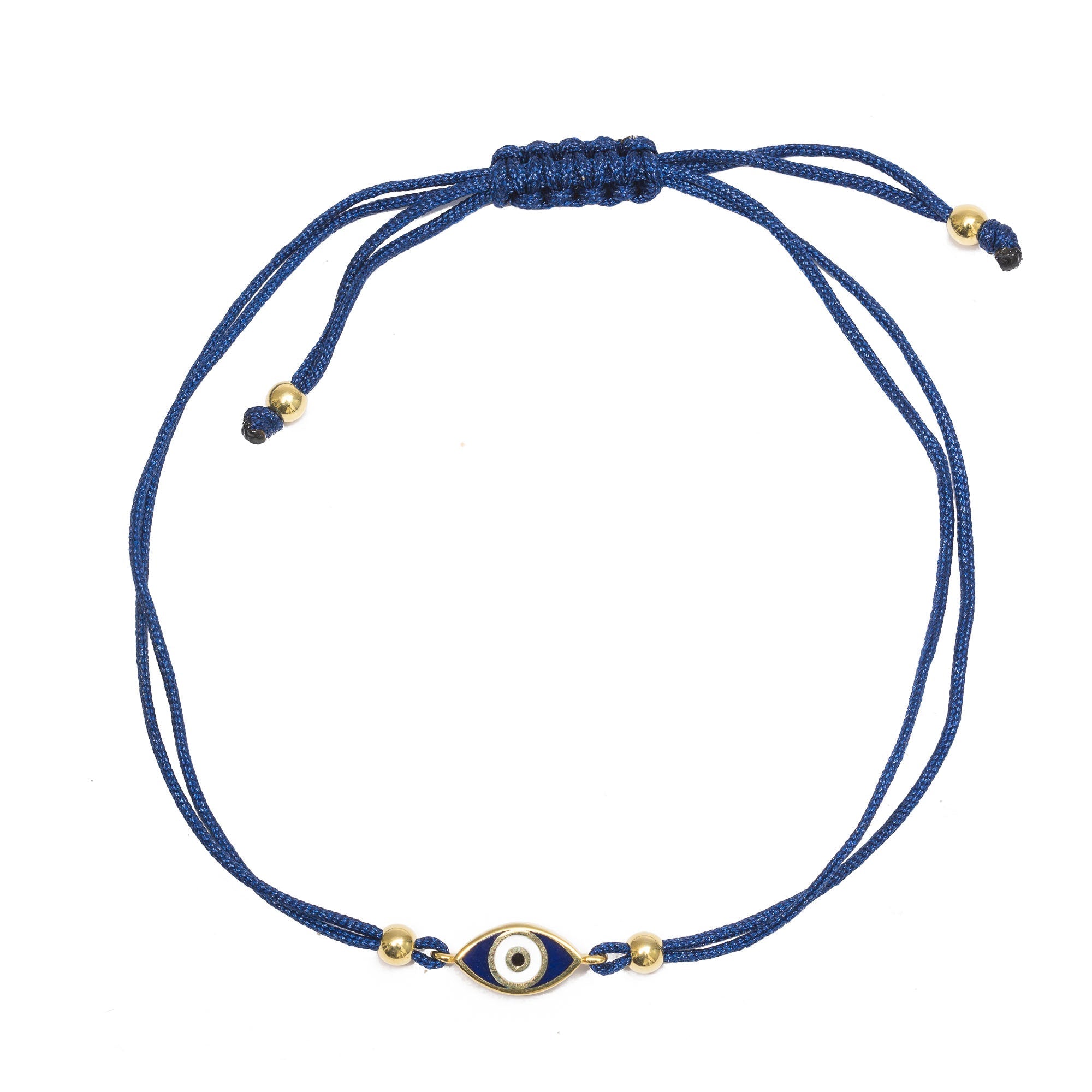 Duo Jewellery Bracelets Yellow Gold / Navy Rope Evil Eye Bracelet