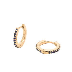 Duo Jewellery Earrings Black Duo Coloured stone huggie earrings