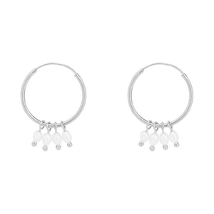 Duo Jewellery Earrings Duo multi pearl hoop earrings