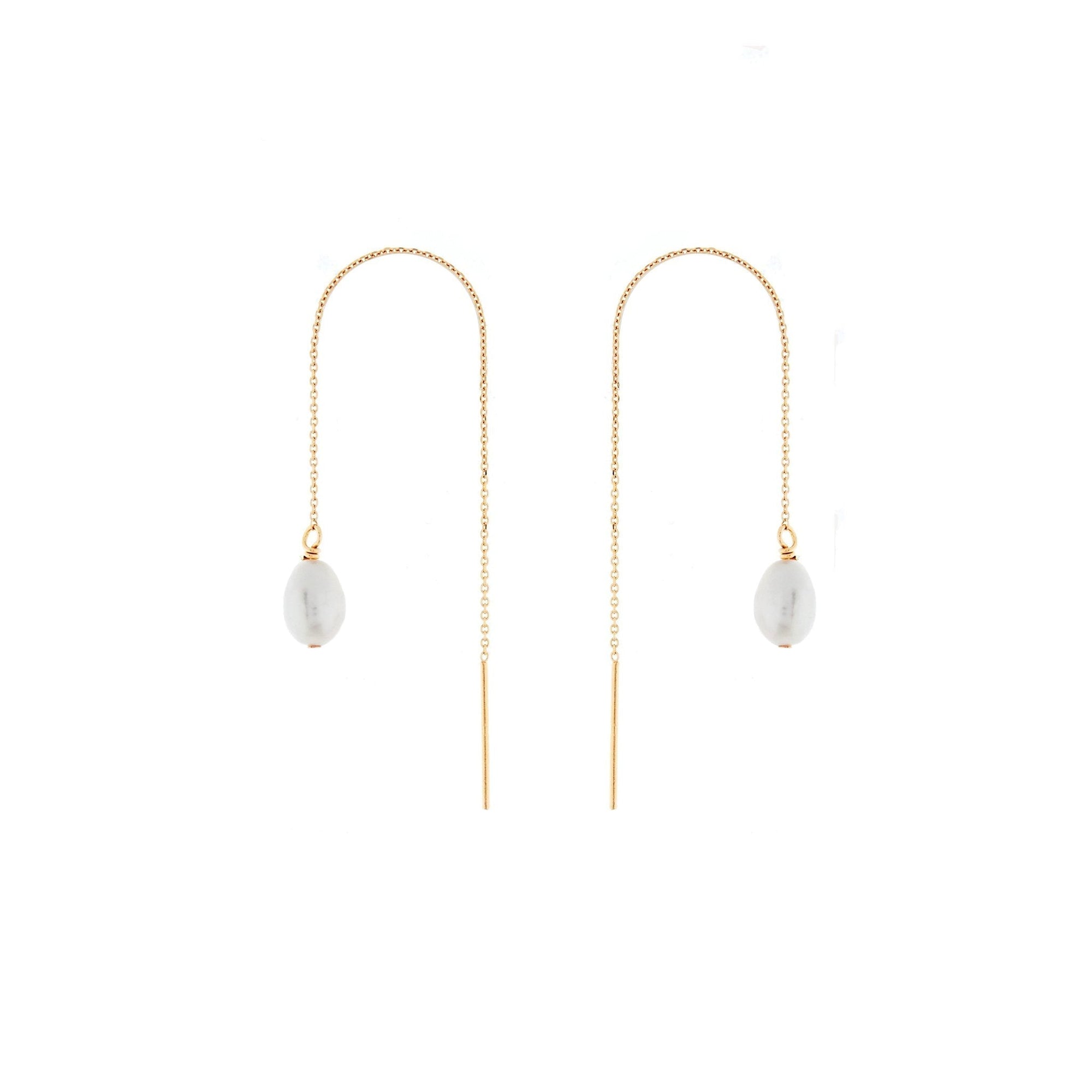 Duo Jewellery Earrings Duo thread pearl earrings