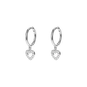 Duo Jewellery Earrings Silver Amour Hoop Earrings
