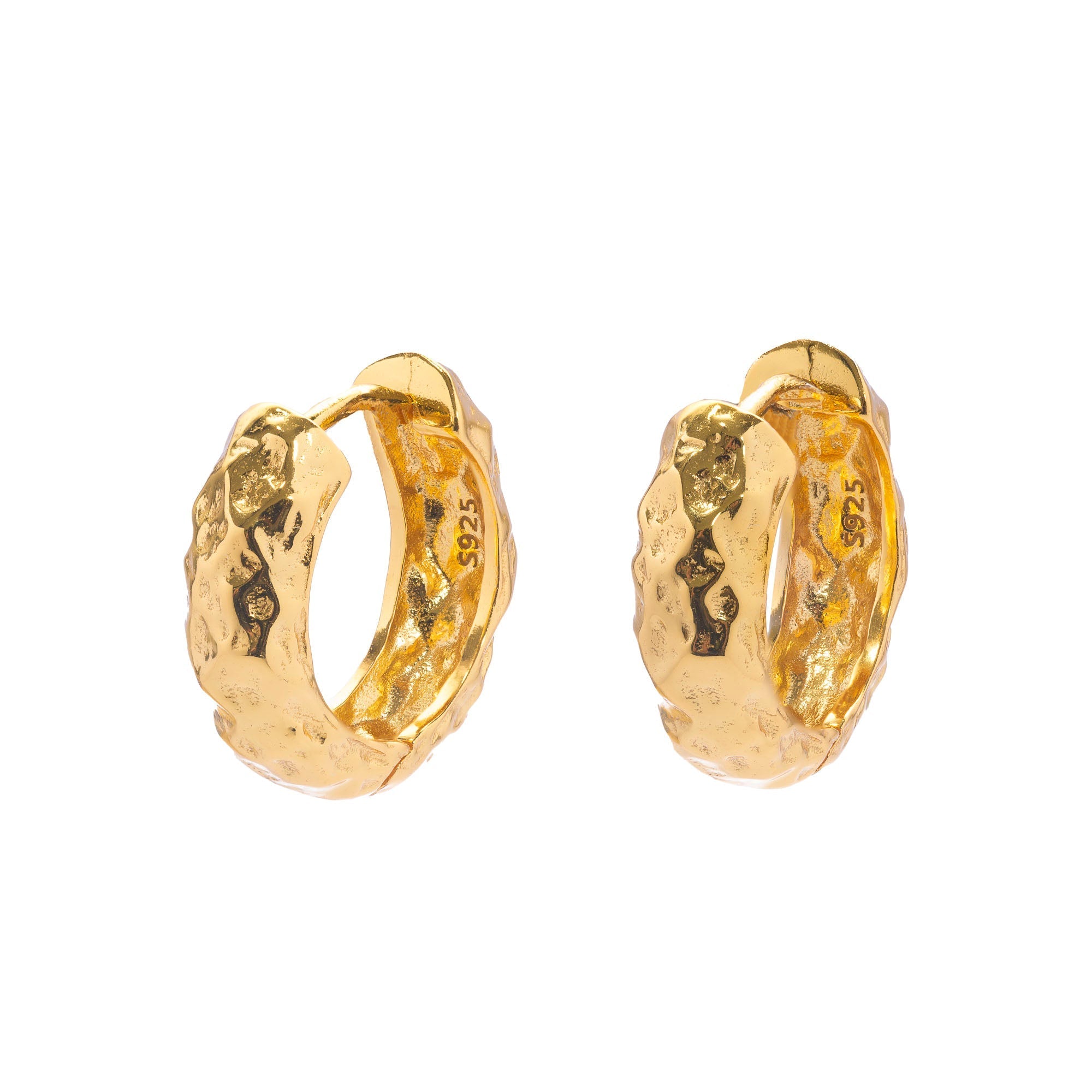 Duo Jewellery Earrings Yellow Gold Aether Hoop Earrings