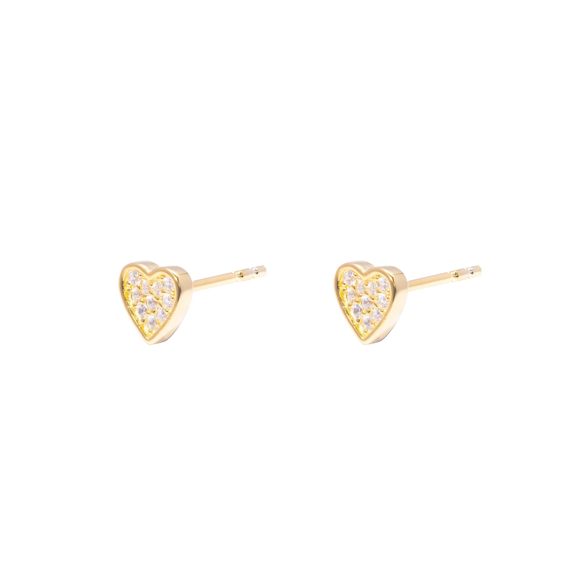 Duo Jewellery Earrings Yellow Gold Amour Stud Earrings