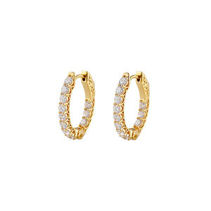 Duo Jewellery Earrings Yellow Gold / Large Halo Hoop Earrings