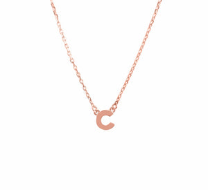 Duo Jewellery Necklaces Duo Initial Rose Gold Necklace