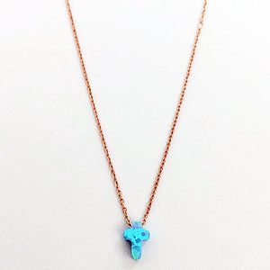 Duo Jewellery Necklaces Duo Intersecting Small Opalite Cross Necklace