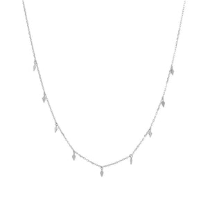 Duo Jewellery Necklaces Silver Duo diamond charms necklace