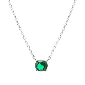 Duo Jewellery Necklaces Silver Duo Green stone necklace