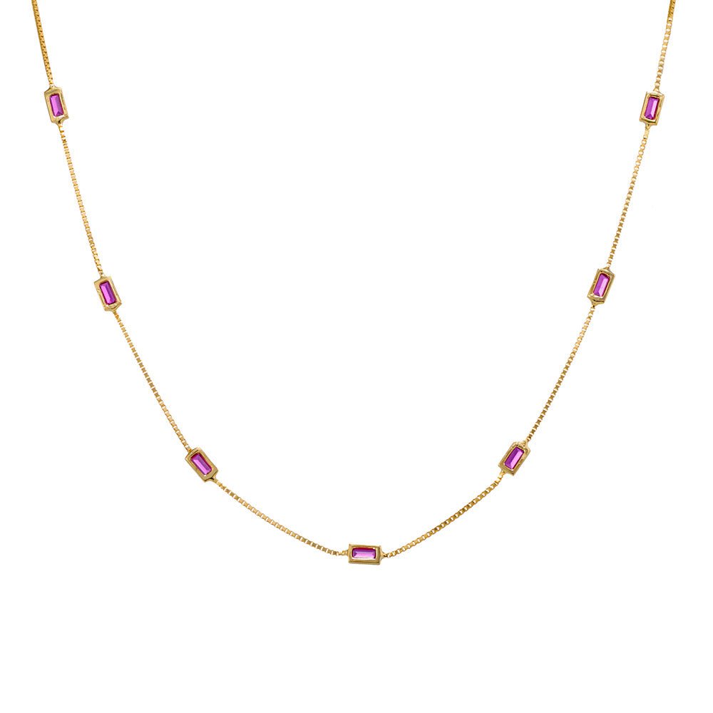 Duo Jewellery Necklaces Yellow Gold / Red Allegra Charm Necklace