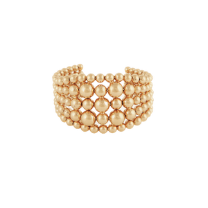 Gas Bijoux Bracelets Yellow Gold Multiperla Bangle