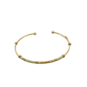 Gas Bracelets Gas Bijoux Zanzibar Stripe Green Bracelet