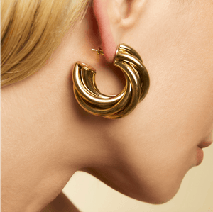 Gas Earrings Gas Atik Gold Hoop Earrings