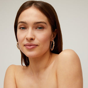 Gas Earrings Gas Bijoux Eurydice hoop earrings Gold-plated