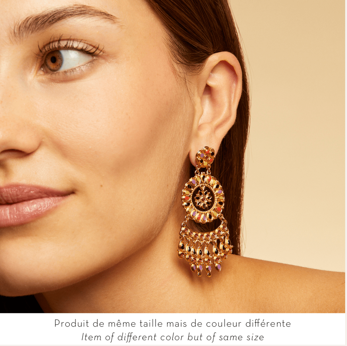 Gas Earrings Yellow Gold / Aqua Livia Enamel Earrings