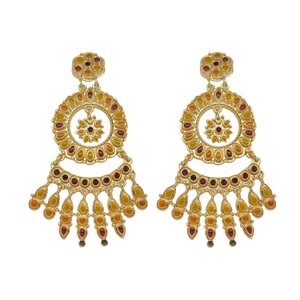 Gas Earrings Yellow Gold / Red Livia Enamel Earrings