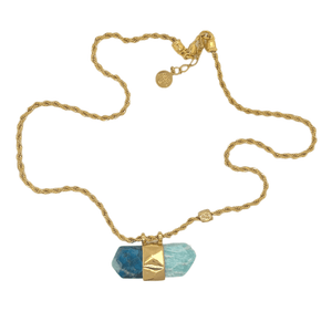 Gas Necklaces Yellow Gold Aventurine Necklace