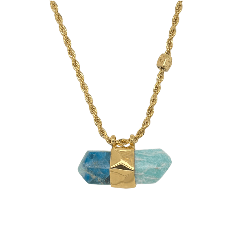 Gas Necklaces Yellow Gold Aventurine Necklace