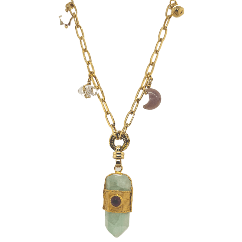 Gas Necklaces Yellow Gold Cristal Serti Necklace