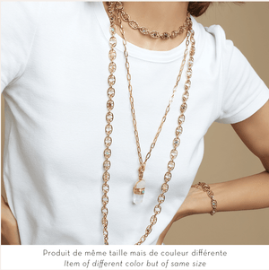 Gas Necklaces Yellow Gold Cristal Serti Necklace