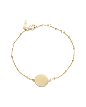 Kirstin Ash Bracelets Kirstin Ash Engravable Disc Bracelet – 18K Gold Vermeil