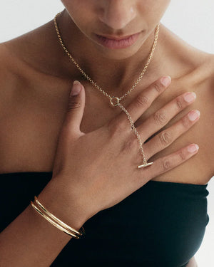 Kirstin Ash Bracelets Kirstin Ash Symphony Bangle – Sterling Silver & 18K Gold Plated