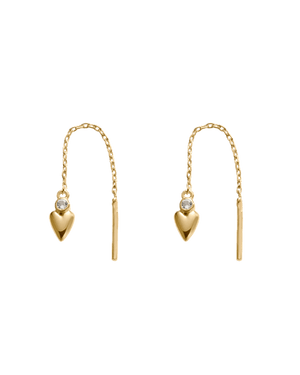 Kirstin Ash Earrings Gold Kirstin Ash Abode Heart Threader