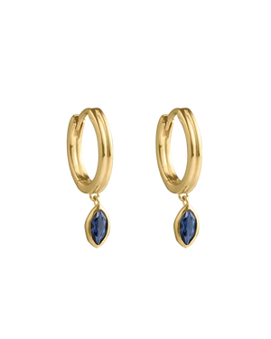 Kirstin Ash Earrings Gold Kirstin Ash Ink Drop Hoop Earrings – Silver & 18K Gold Plated