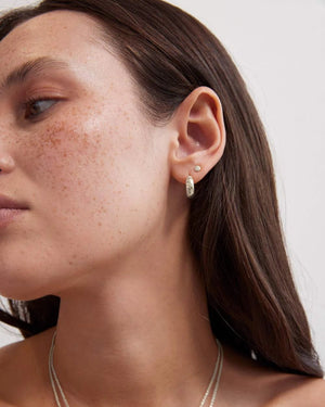 Kirstin Ash Earrings GUIDING STAR ETCHED HOOPS