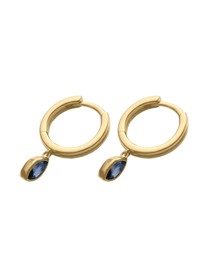 Kirstin Ash Earrings Kirstin Ash Ink Drop Hoop Earrings – Silver & 18K Gold Plated
