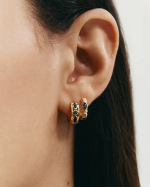 Kirstin Ash Earrings Kirstin Ash Ink Texture Huggies (18K Gold Plated & Silver)