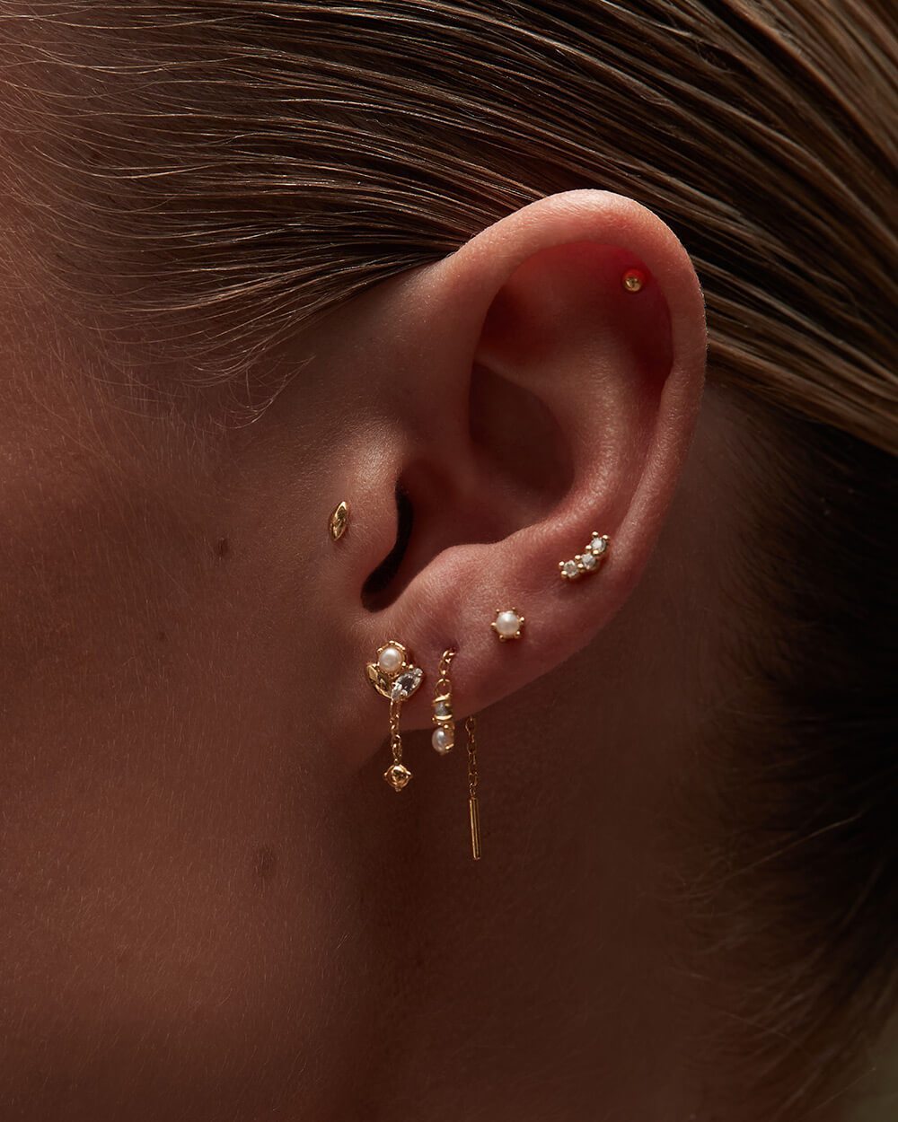 Kirstin Ash Earrings Solid Gold Kirstin Ash petite pearl studs earrings