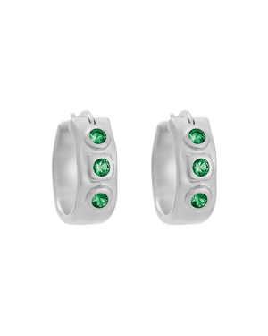 Kirstin Ash Earrings Silver Il Mare hoops