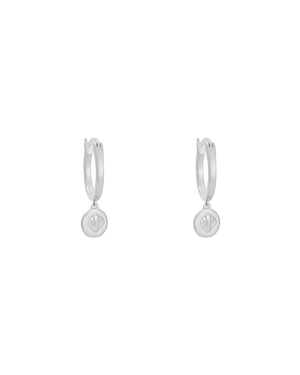 Kirstin Ash Earrings Silver Memoir Hoop Earrings