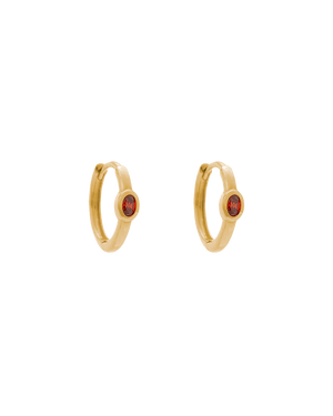 Kirstin Ash Earrings Solid Gold Ember Hoops