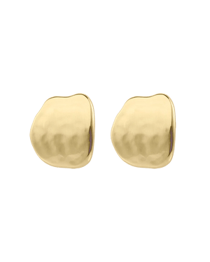 Kirstin Ash Earrings Yellow Gold Dawn Oversized Stud Earrings