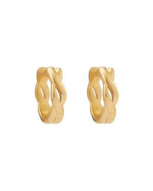 Kirstin Ash Earrings Yellow Gold Idle Hoops Earrings
