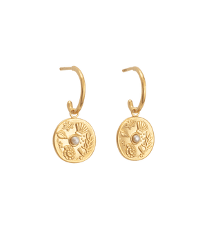 Kirstin Ash Earrings Yellow Gold Kirstin Aah By the sea hoops