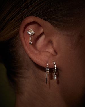 Kirstin Ash Earrings Yellow Gold Kirstin ash slice cluster chain studs