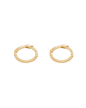 Kirstin Ash Earrings Yellow Gold L'Amour Hoops