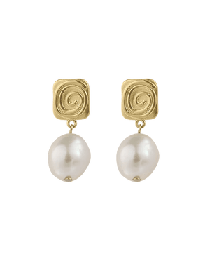 Kirstin Ash Earrings Yellow Gold Velvet Swirl Earrings