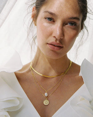 Kirstin Ash Necklaces Kirstin Ash Traveller Coin Necklace – Gold Vermeil & Silver