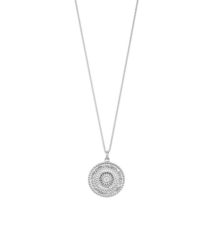 Kirstin Ash Necklaces Silver Kirstin Ash Traveller Coin Necklace – Gold Vermeil & Silver
