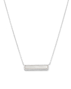 Kirstin Ash Necklaces Silver Pearla Bar Necklace