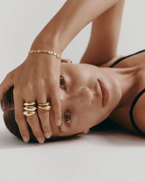 Kirstin Ash Rings Kirstin Ash Within Motion Dome Ring – Gold & Silver