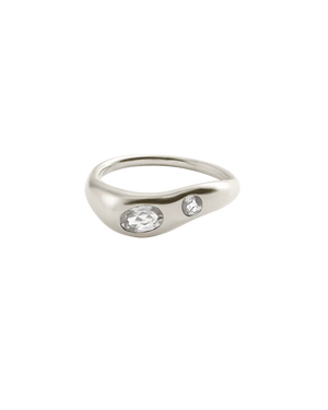 Kirstin Ash Rings Silver / 5 Kirstin Ash Vessel White Topaz Ring – Gold & Silver