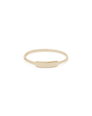 Kirstin Ash Rings Solid Gold / J Engravable Petite Bar Ring