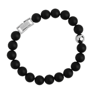 Najo Black Najo Atlas Men's 10mm Beaded Bracelet