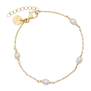 Najo Bracelets Gold Najo Tidal Whisper Pearl Bracelet – Sterling Silver & Gold Plated